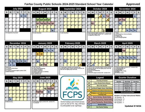 School Year Calendar