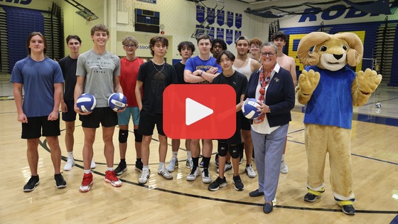 Screen grab of Dr. Reid and the Robinson Boys volleyball team