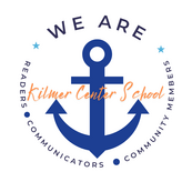 Anchor with the words Kilmer Center We are Readers, communicators and Community Members around it 