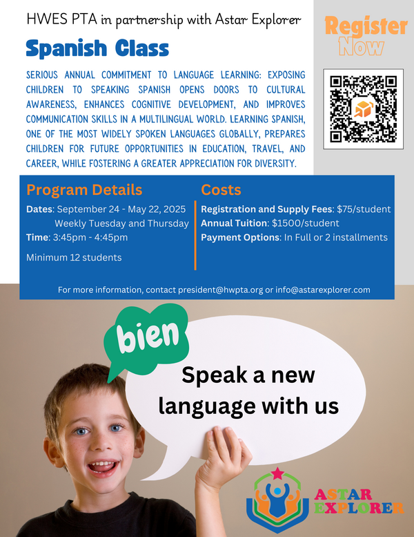 After school Spanish flyer