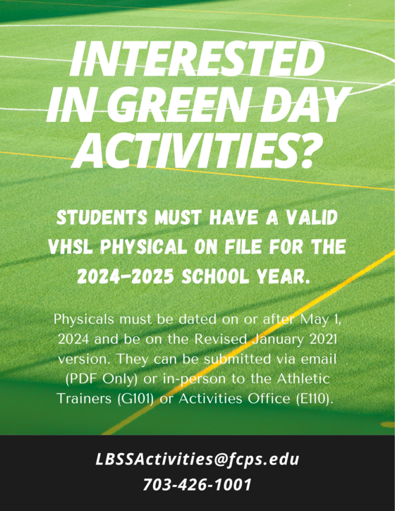 Interested in Green Day Activities?