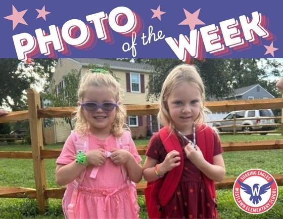 Photo of the Week: two new students smile on their first day of school