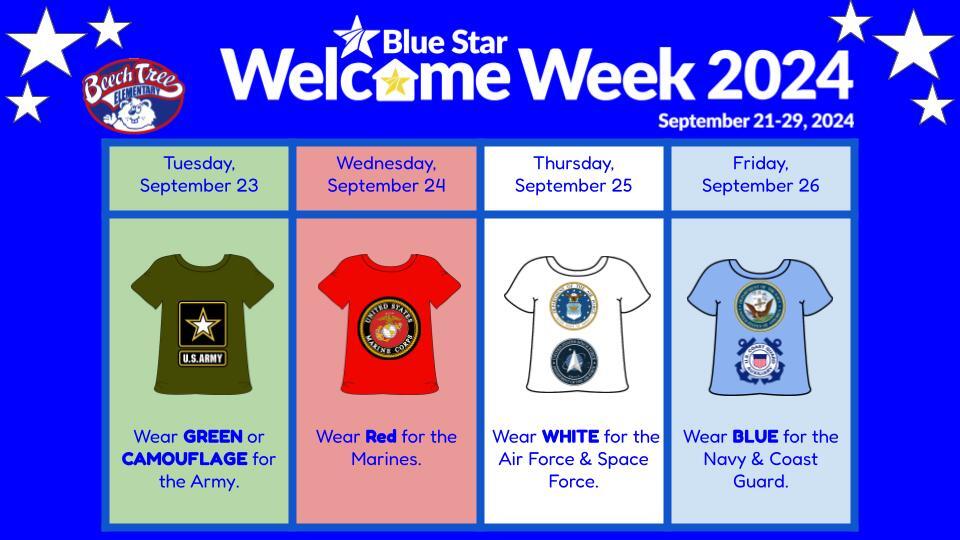 Blue Star Welcome Back Week