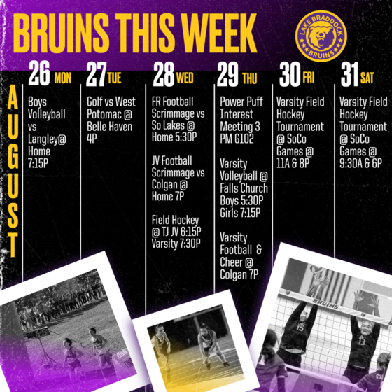 Bruin Athletics This Week!