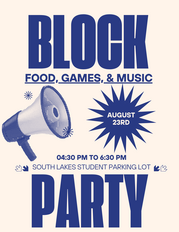 flyer for South Lakes Block Party