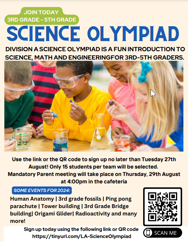 Science Olympiad flyer