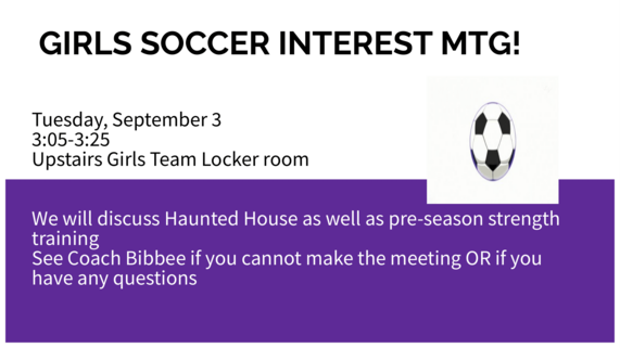 Girls Soccer Interest Meeting