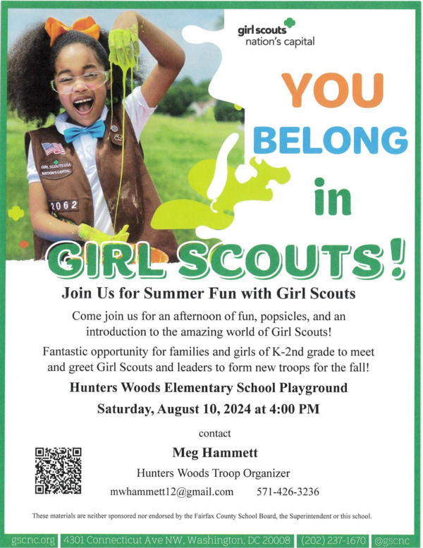 Girl scouts 8.10 event