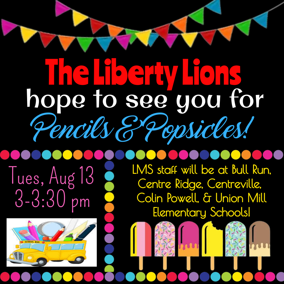 Liberty invitation for popsicles and pencils 