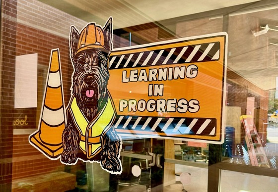 Learning in Progress Sign