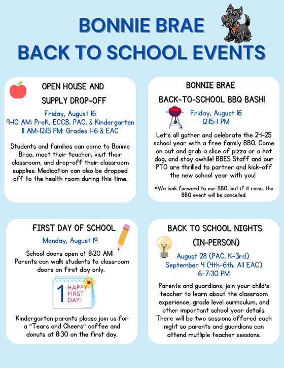 Back to School Night Events