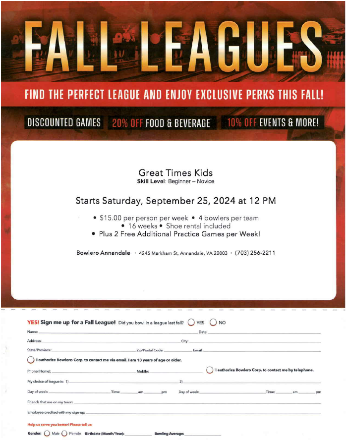 Fall Leagues