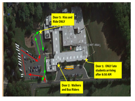 TLES Kiss and Ride Map