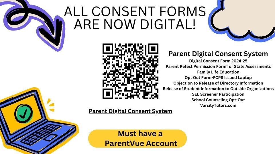 ALL CONSENT FORMS ARE NOW DIGITAL