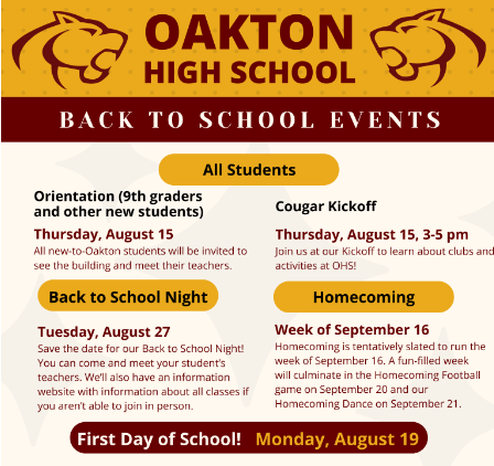 Back to School Events Graphic