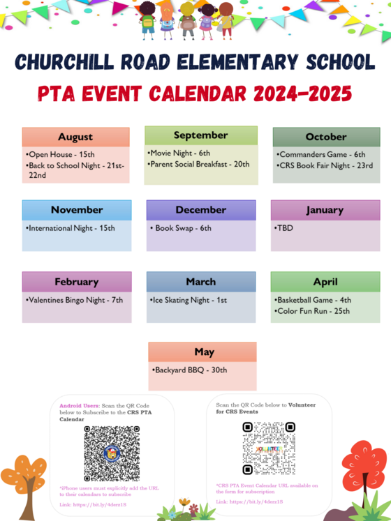 pta calendar