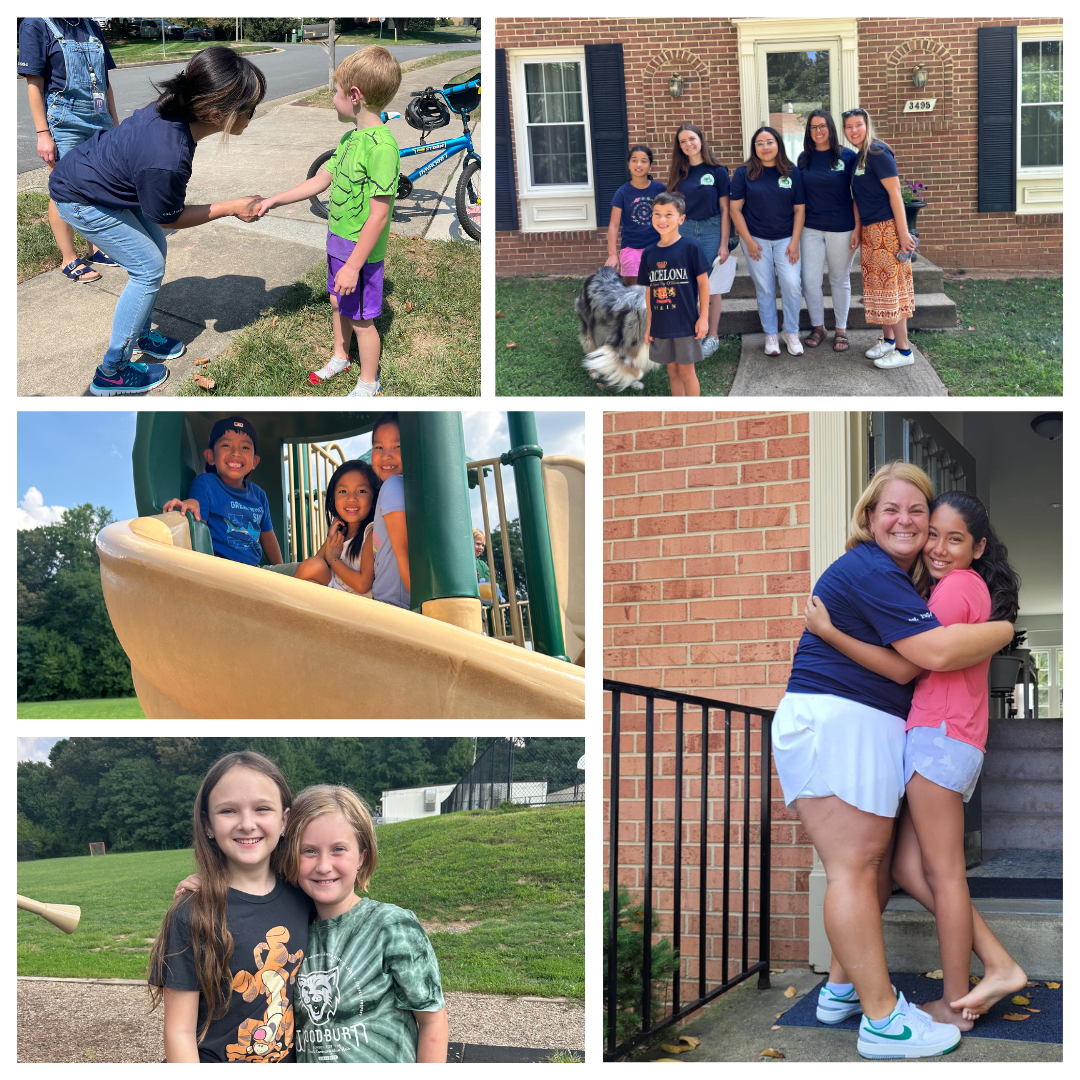 Teachers and students embrace and smile during our annual Welcome Walk and Open House! 