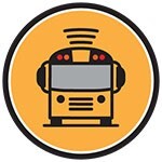 Here Comes the Bus app logo - schoolbus