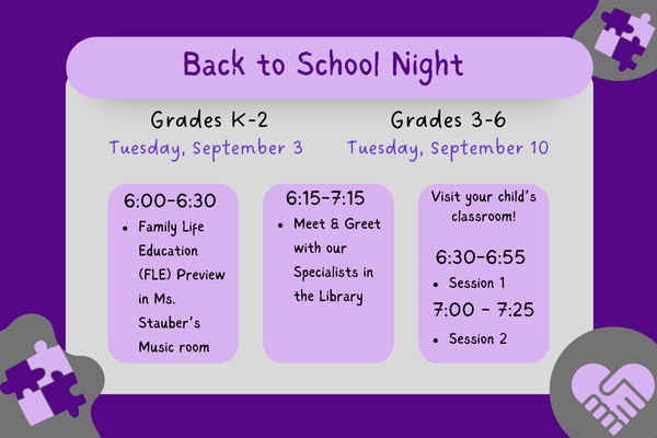 Back to School Night Details