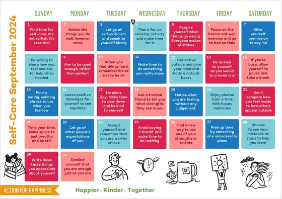 Selfcare September - Action for Happiness