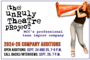 Graphic sharing details for Unruly Theater Auditions