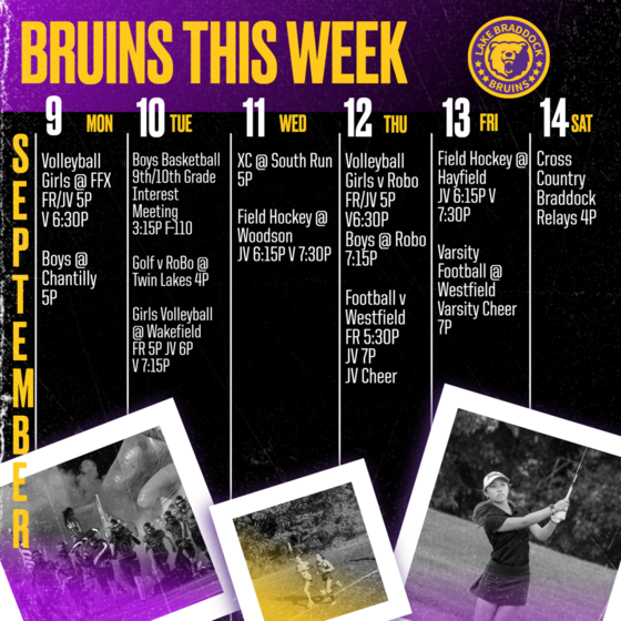 Bruin Athletics & Activities This Week