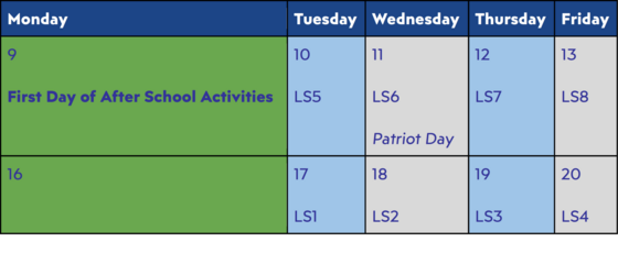 bell schedule