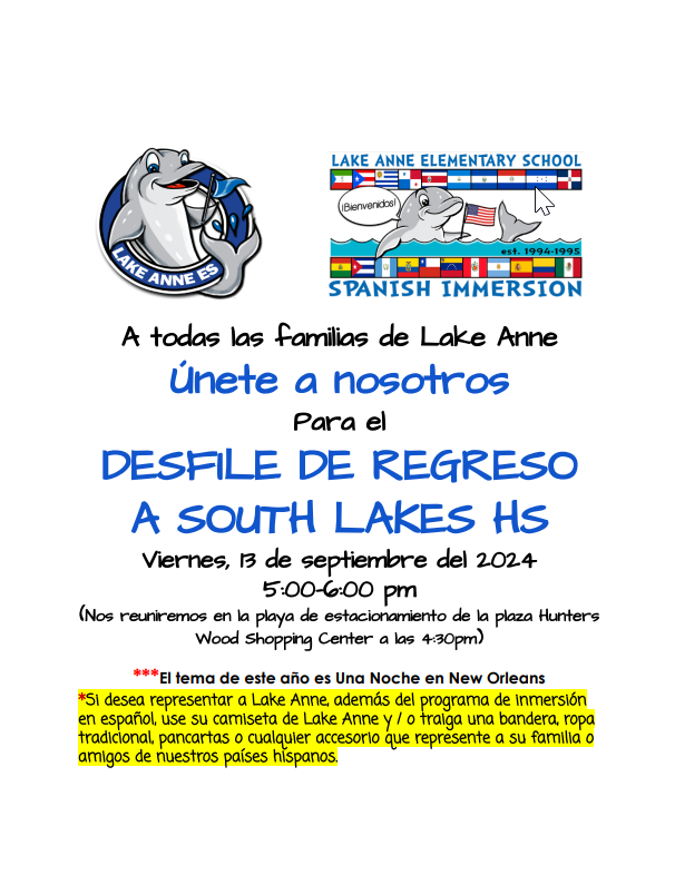 Spanish SLHS Parade Announcement