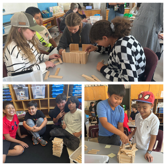 6th graders engaged in STEAM lab activities