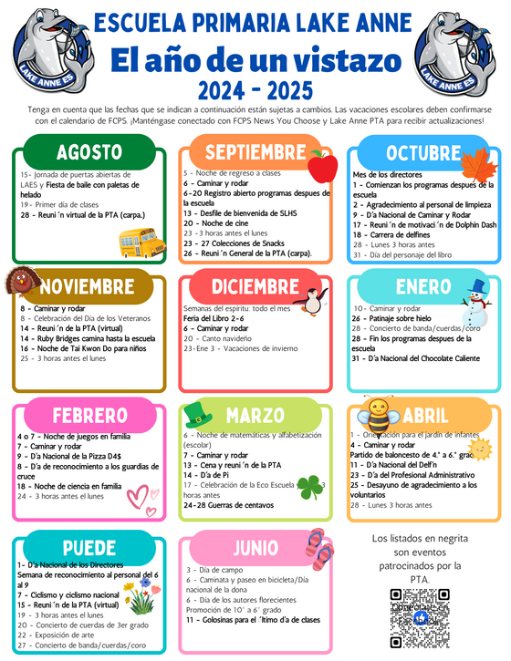 Calendar Spanish