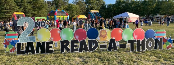 Yard sign for 2nd annual Read-a-thon