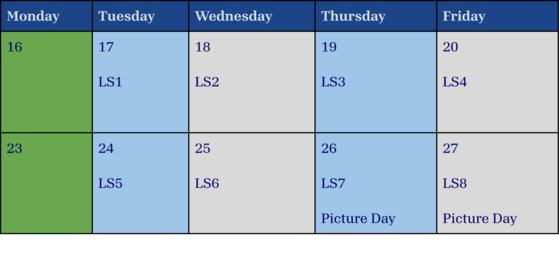 Bell schedule