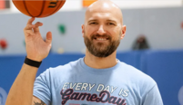 Mr. Noel a PE teacher at Colvin Run ES with Basketball