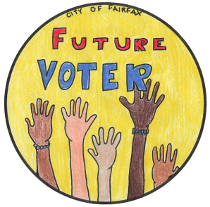 Future Voter 2024 Fairfax City Voter Sticker design