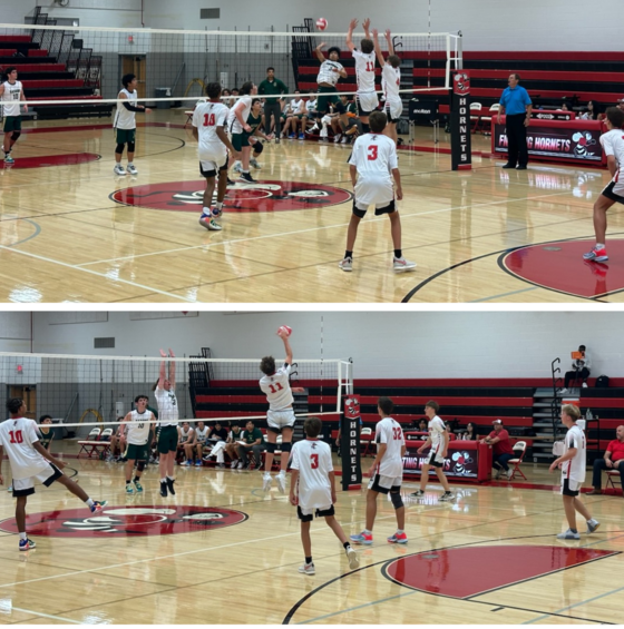 Photo collage Boys Volleyball Herndon Hs vs. Langley HS