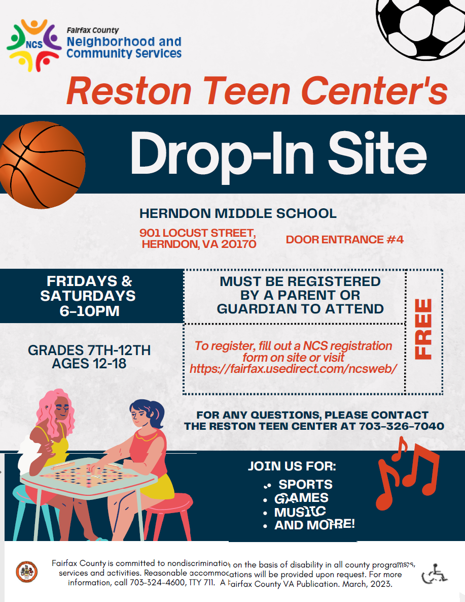 Herndon MS Reston Teen Drop in Infographic