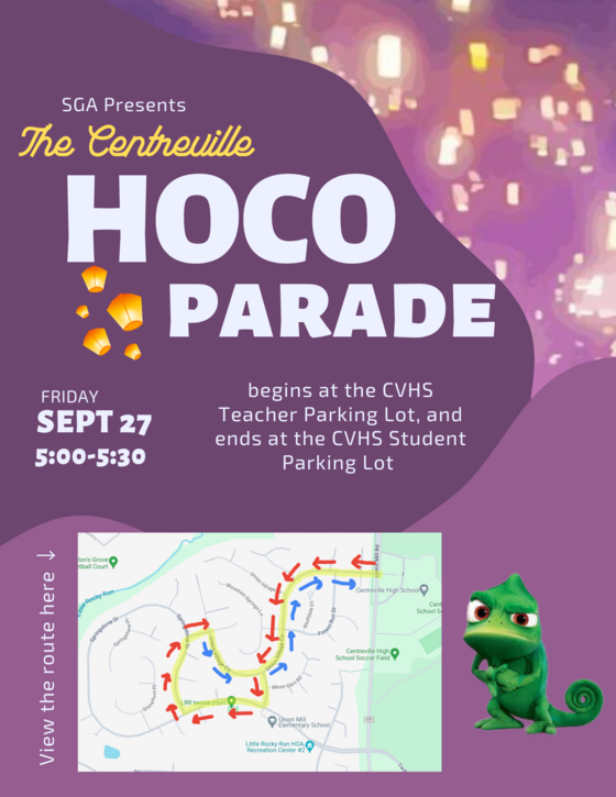 Centreville High School Homecoming Parade Advertisement