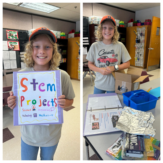 6th Grader STEM project earned girl scout badge