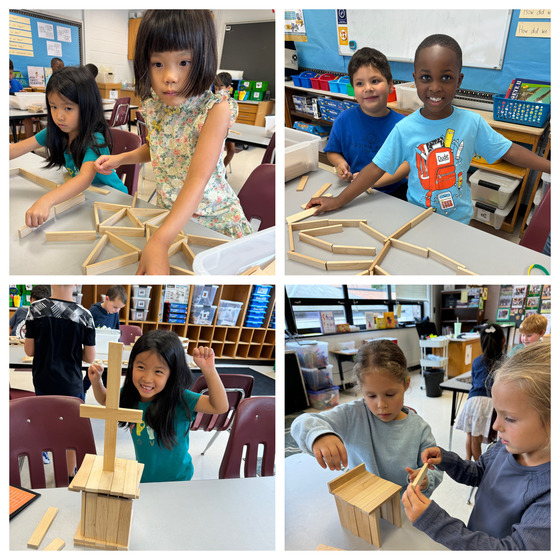 1st graders in the STEAM lab