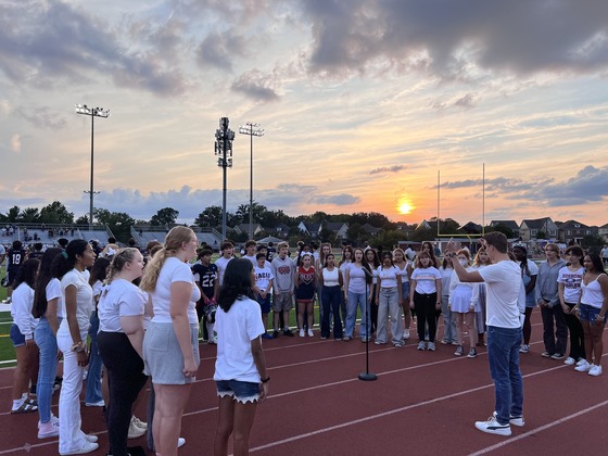 Chorus singing The National Anthem