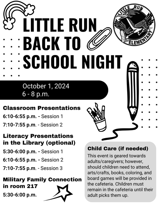 Little Run Back to School Night Info