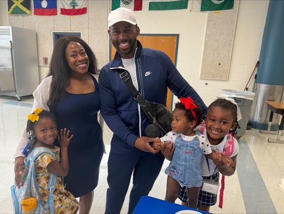 Parents and students at the 2nd grade breakfast