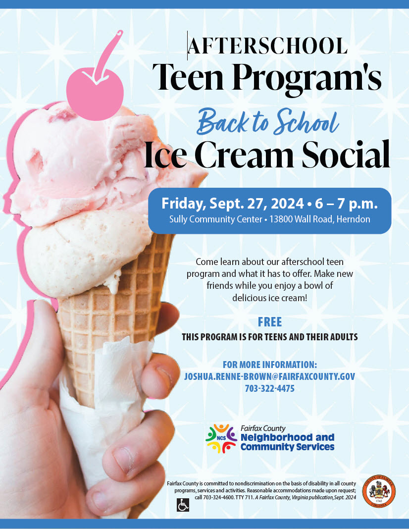 Sully Community Center Teen Ice Cream Social