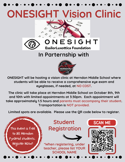 free vision clinic flyer in english