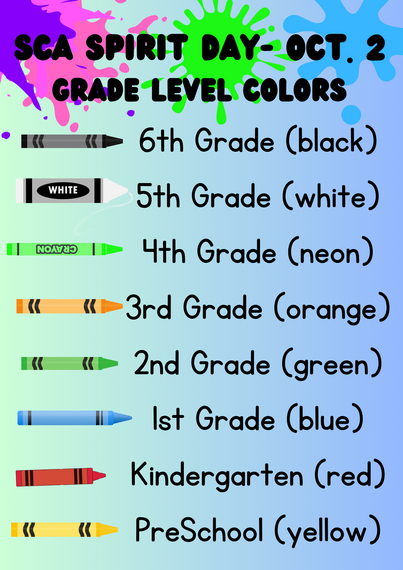 Spirit Day Grade Level Colors