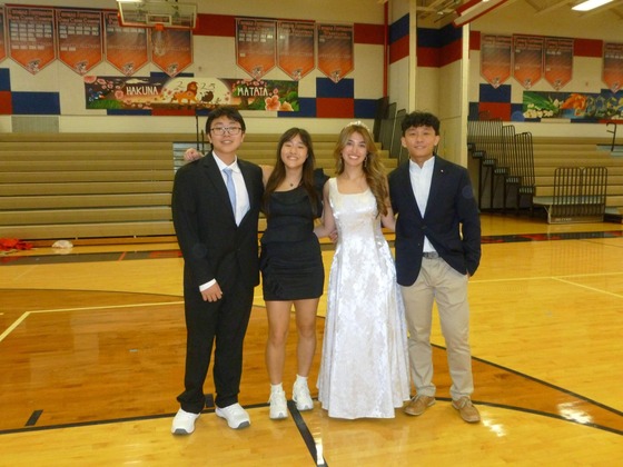 TJ SGA elected officers posing in gym