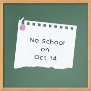 No School on October 14