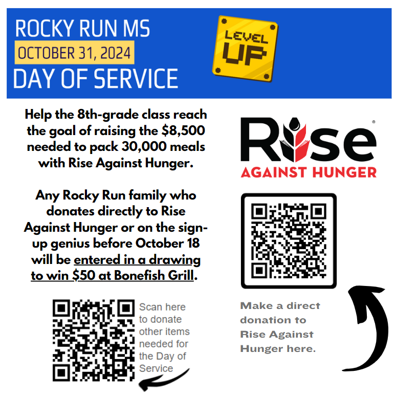 RIse Against Hunger flyer