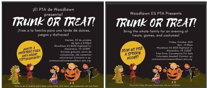 Woodlawn Trunk or Treat Flyer