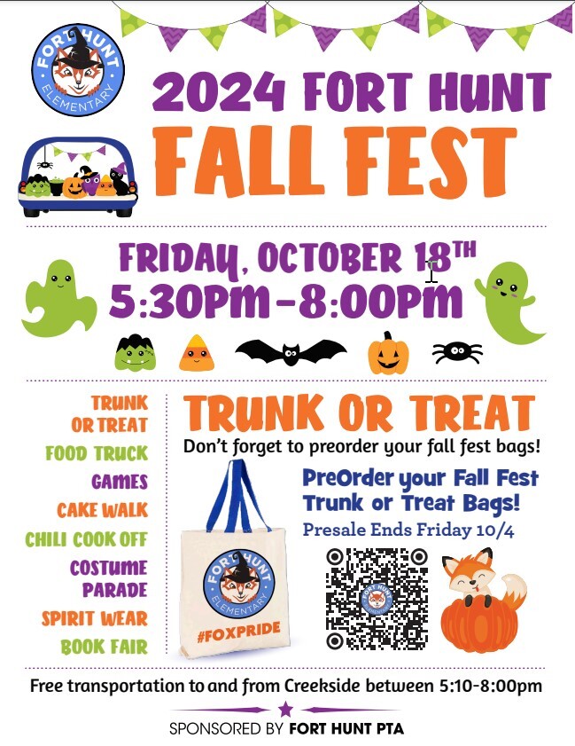 Fort Hunt ES Fall Fest Flyer